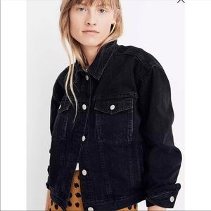 Madewell Boxy-Crop in Lunar Wash Jean Jacket